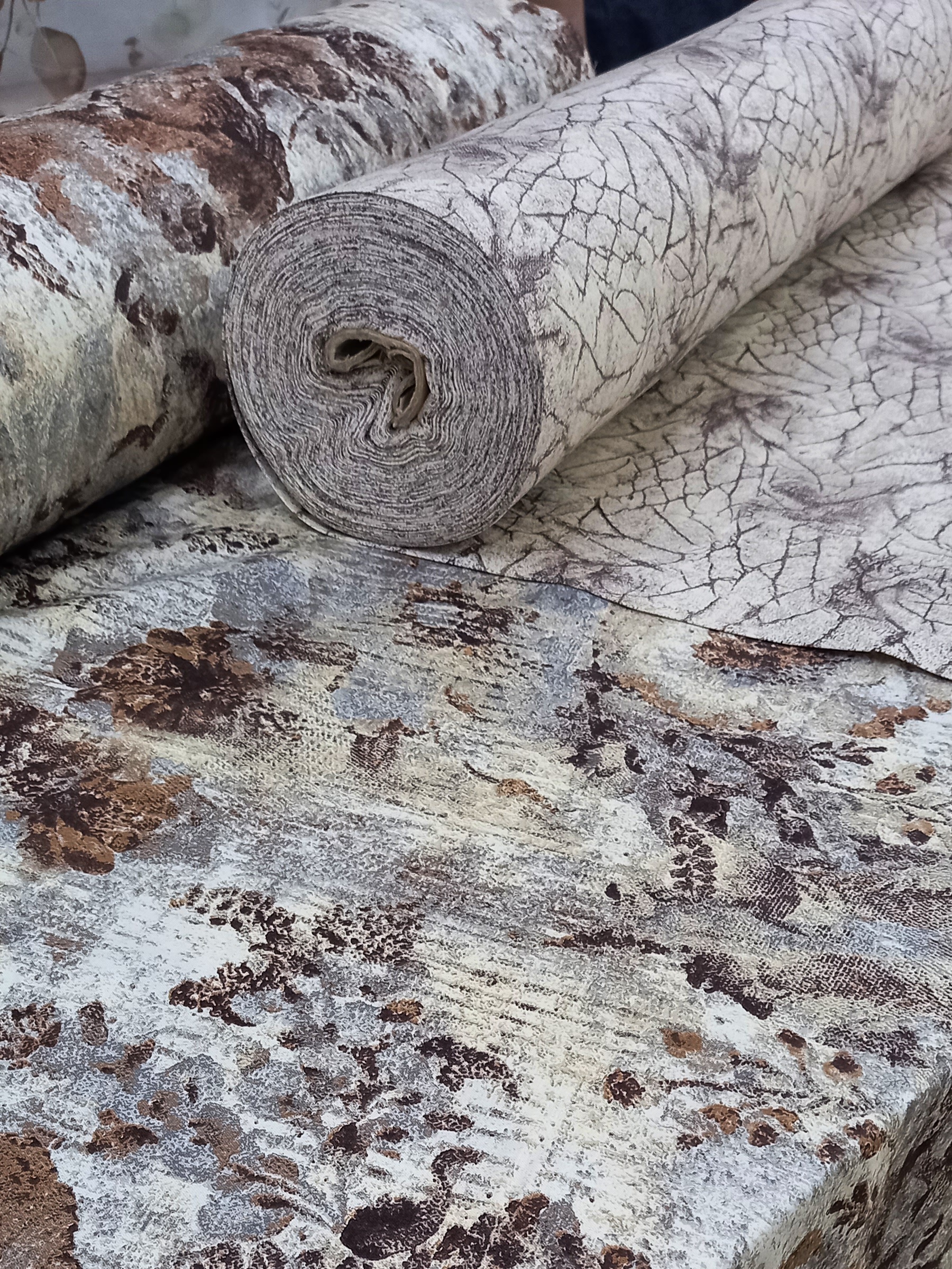 پارچه ملحفه عرض 250 جنس 100٪کتان طرح آنتیک