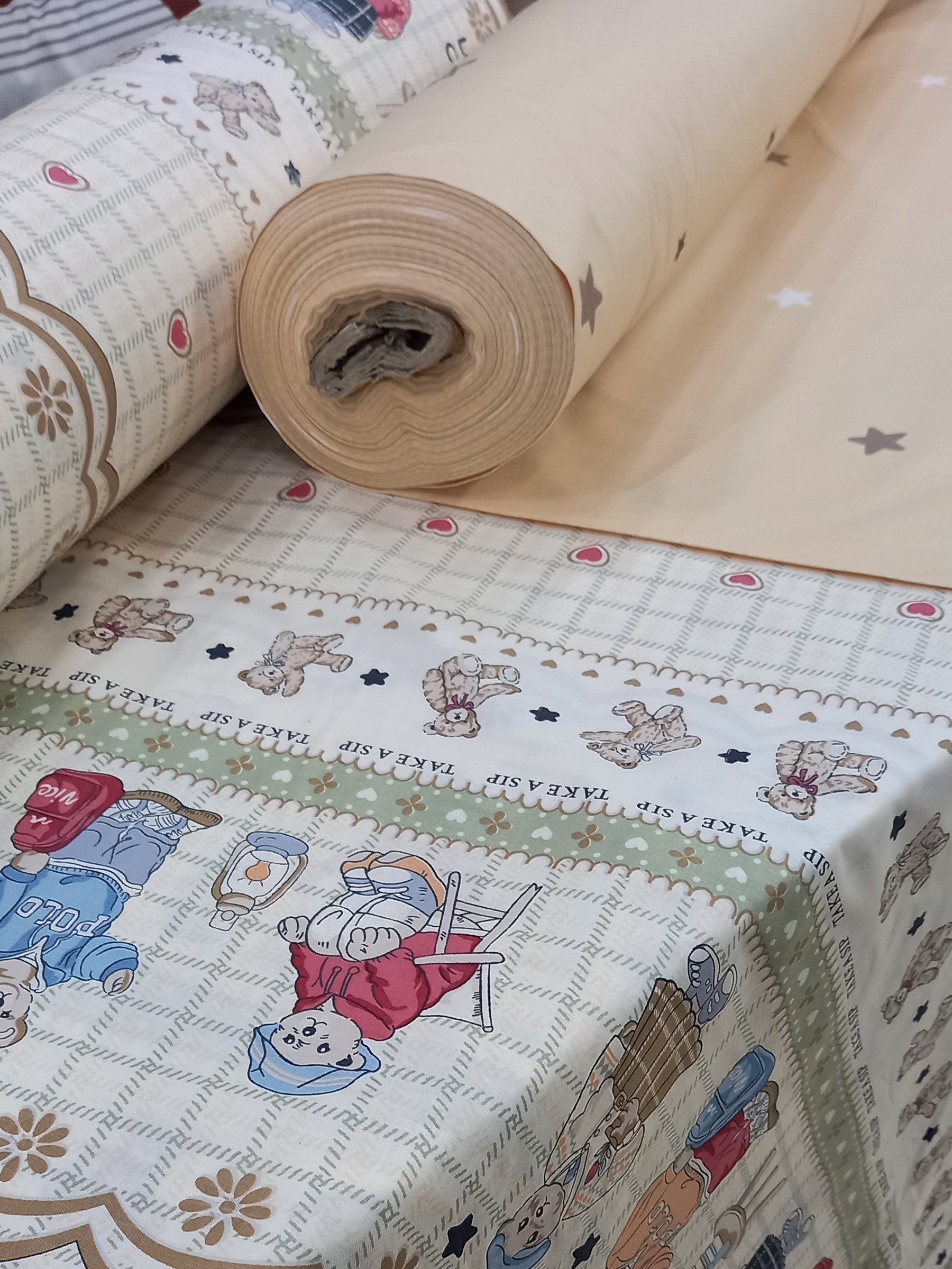 پارچه ملحفه عرض 240 جنس 100٪کتان طرح پولو