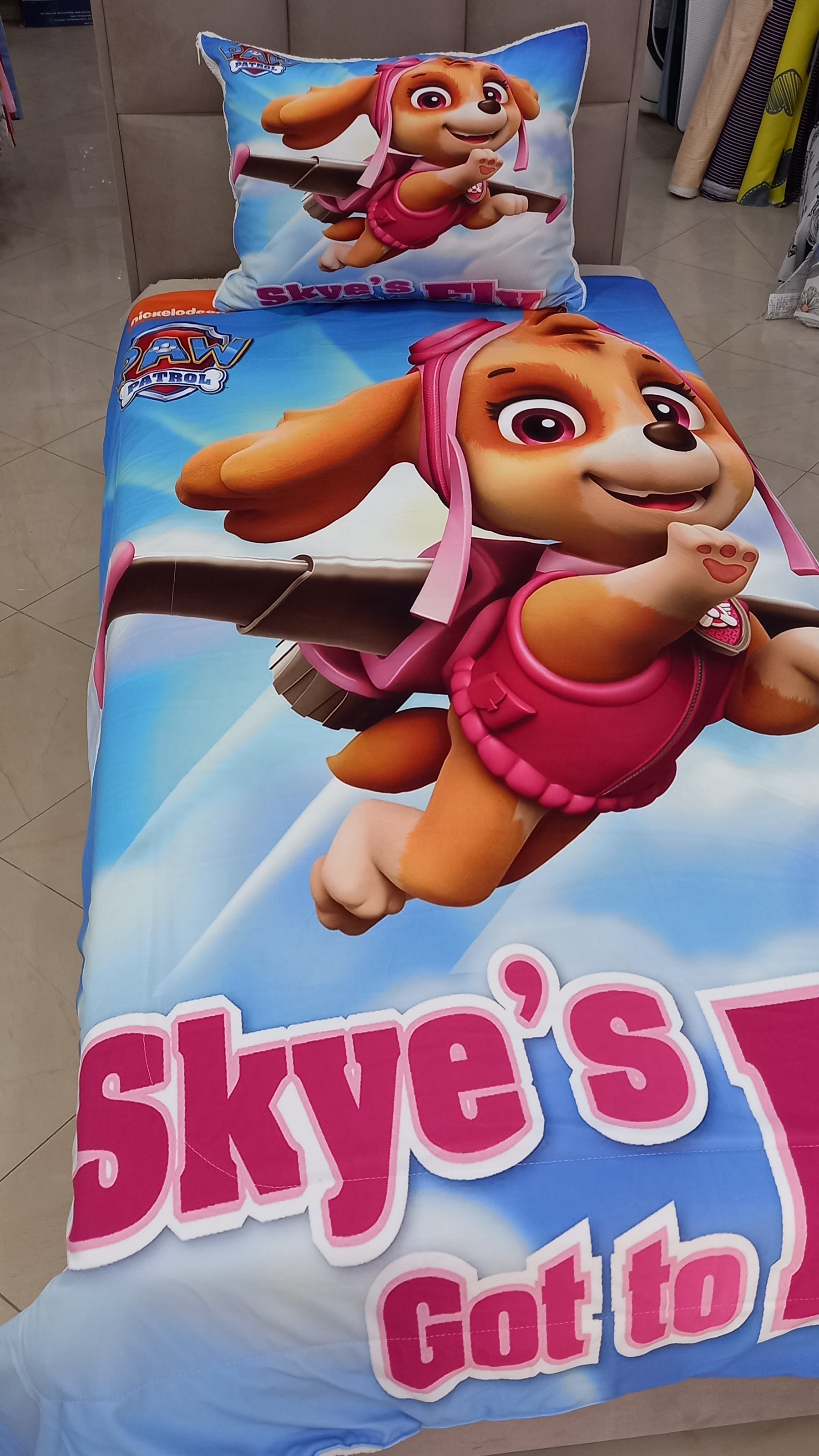 پتو گوسفندی (تدی) یک نفره دولایه طرح اسکای با روبالش